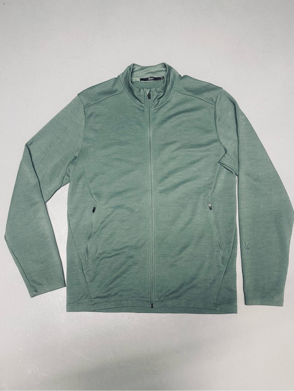 Ibex Merino Wool Shak Lite Full Zip Knit Layer Sweater Jacket Pockets Teal Green - Picture 13 of 13